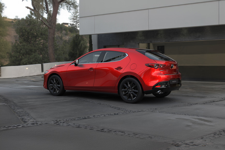 Rear Medium View of Mazda 3 Hatchback in UAE