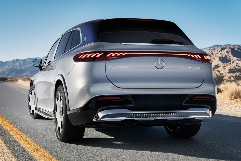 Rear Medium View of Mercedes-Benz Maybach EQS in UAE