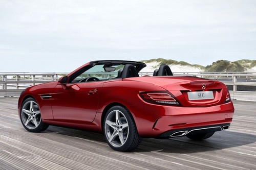 Rear Cross Side View of Mercedes-Benz SLC-Class