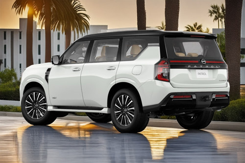 Rear Cross Side View of Nissan Patrol