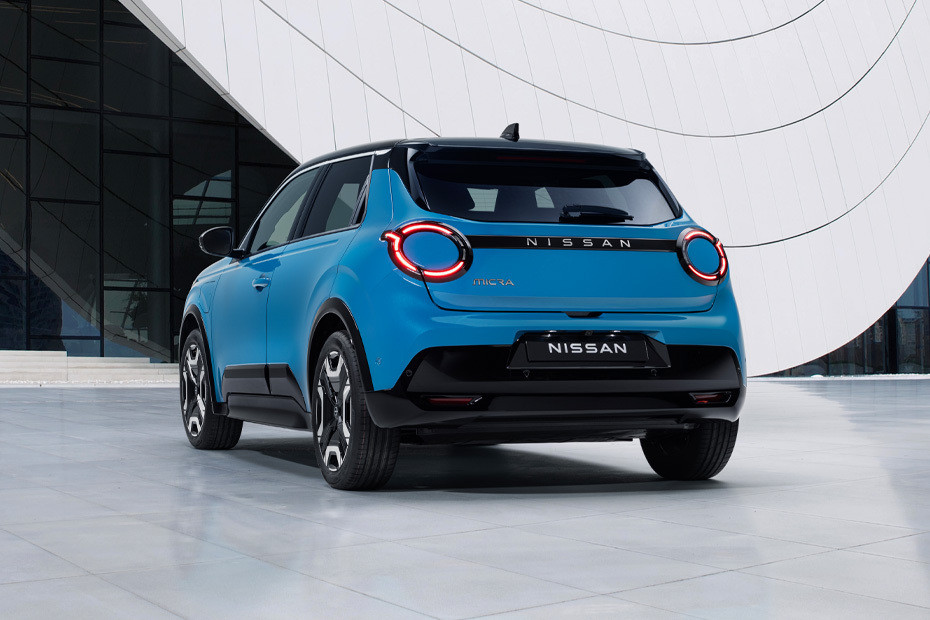 Rear Medium View of Nissan Micra EV in UAE