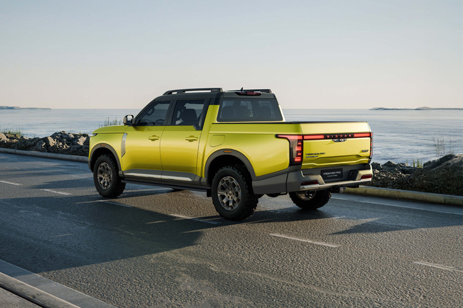 Rear Cross Side View of Nissan Frontier Pro in UAE
