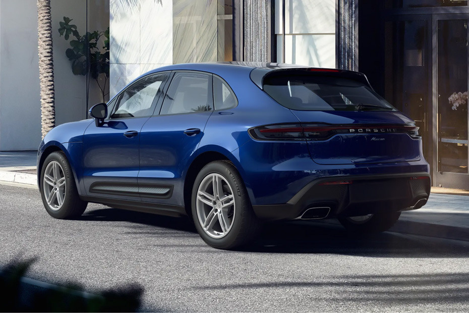 Rear Cross Side View of Porsche Macan Rear Cross Side View of Porsche Macan