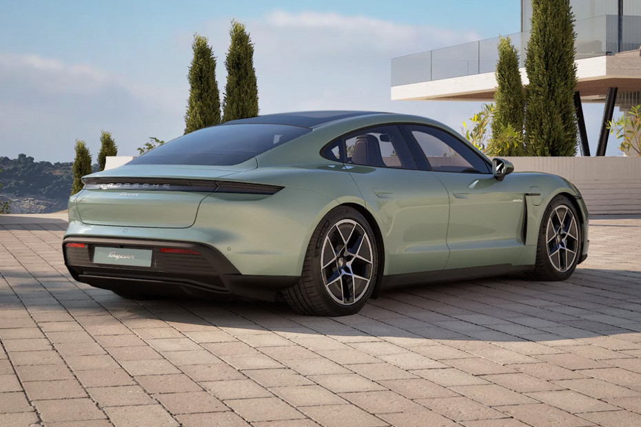 Taycan Rear angle view in UAE