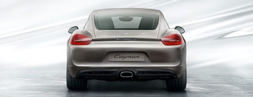 Full Rear View of Porsche Cayman