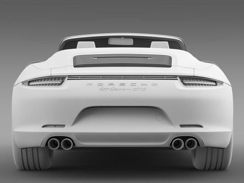 Full Rear View of Porsche 911 Carrera GTS Cabriolet