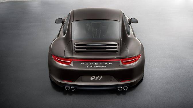Full Rear View of Porsche 911 Carrera 4S Full Rear View of Porsche 911 Carrera 4S