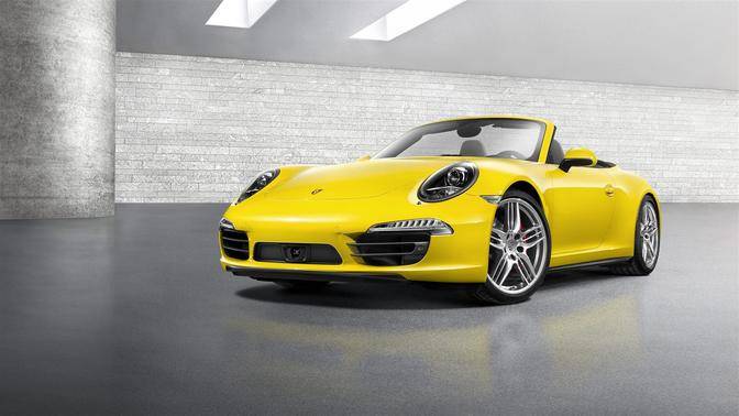 Porsche 911 Carrera 4S Cabriolet Front Angle High View Porsche 911 Carrera 4S Cabriolet Front Angle High View
