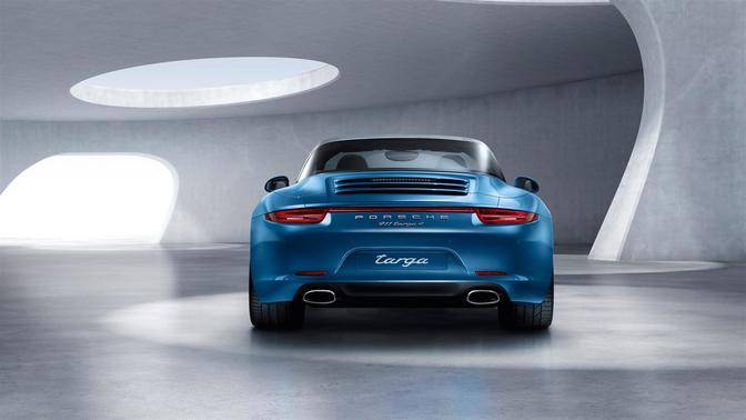 Full Rear View of Porsche 911 Targa 4 Full Rear View of Porsche 911 Targa 4