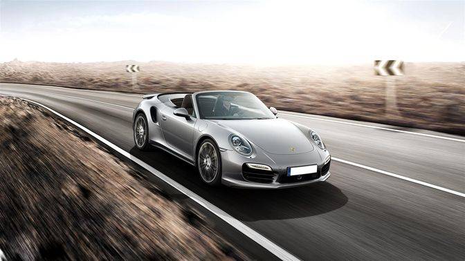 Porsche 911 Turbo Cabriolet Front Medium View Porsche 911 Turbo Cabriolet Front Medium View