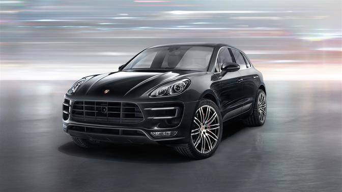 Porsche Macan Turbo-2015 Front Angle High View Porsche Macan Turbo-2015 Front Angle High View