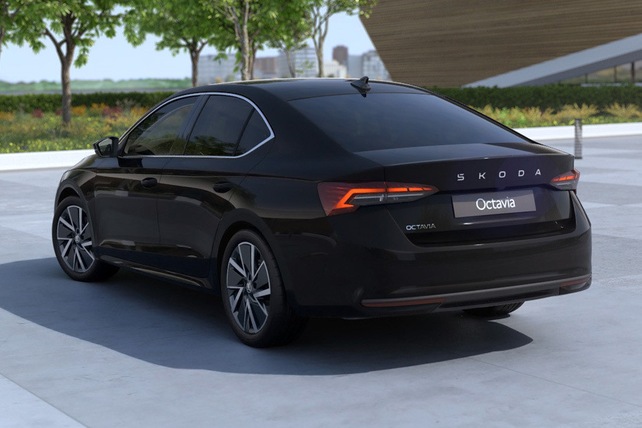 Rear Cross Side View of Skoda Octavia in UAE