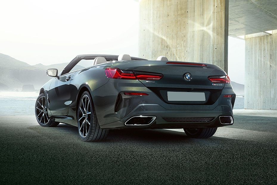 Rear Cross Side View of BMW 8 Series Convertible in UAE