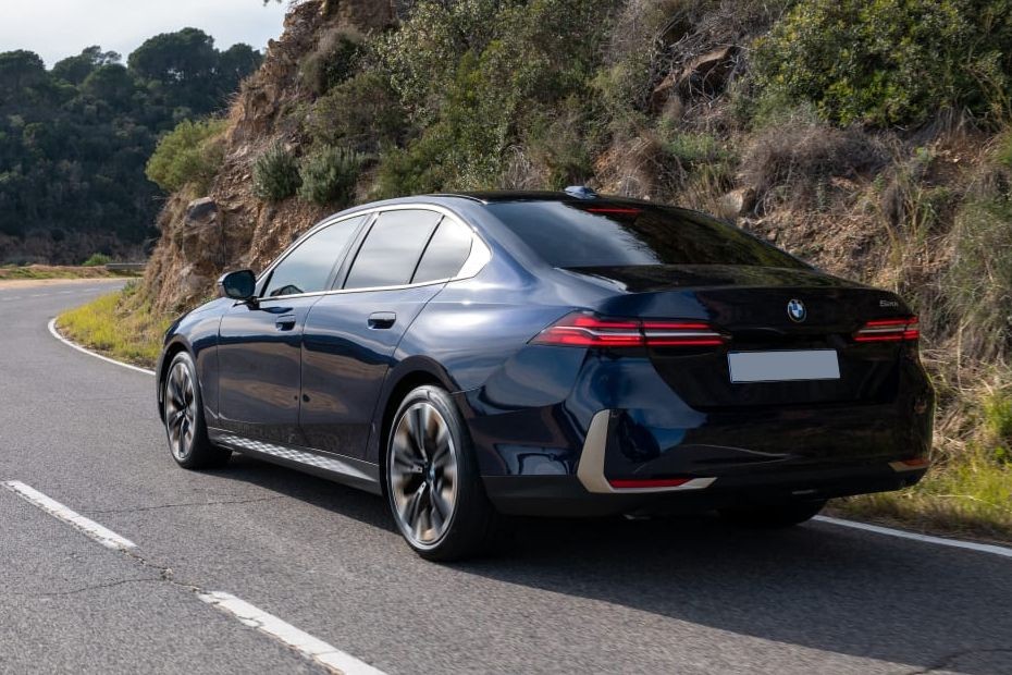Rear Cross Side View of BMW 5 Series in UAE