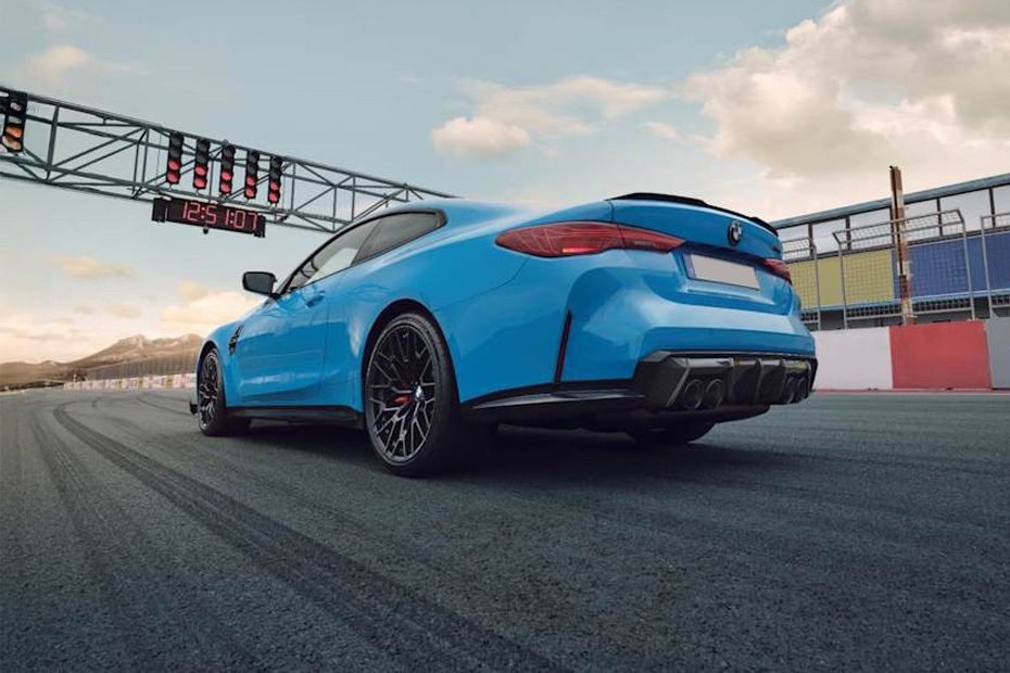 Rear Cross Side View of BMW M4 in UAE