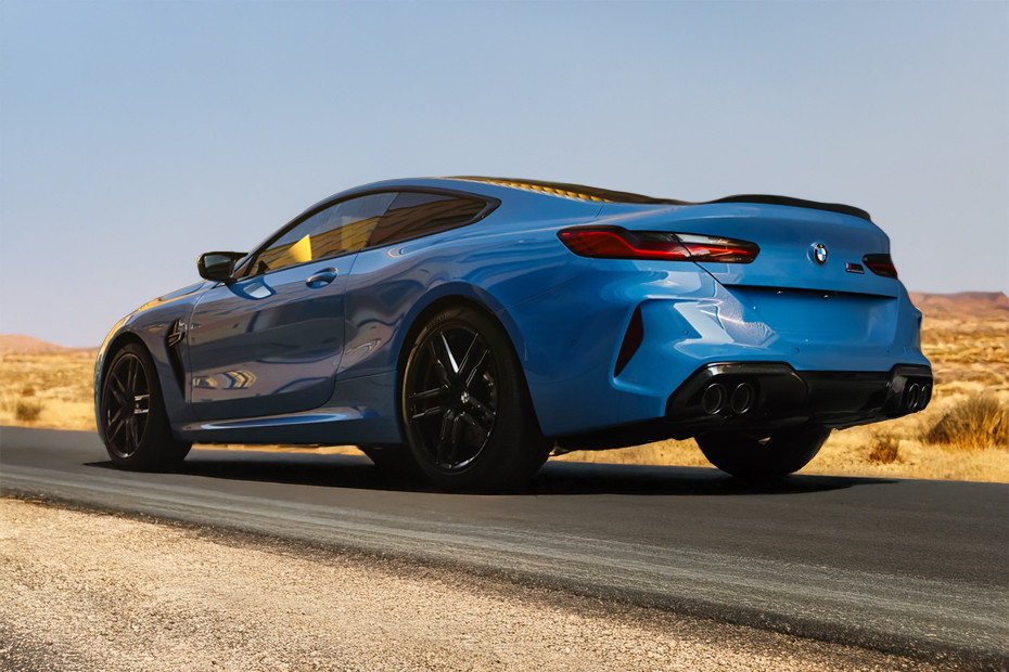 Rear Cross Side View of BMW M8 in UAE
