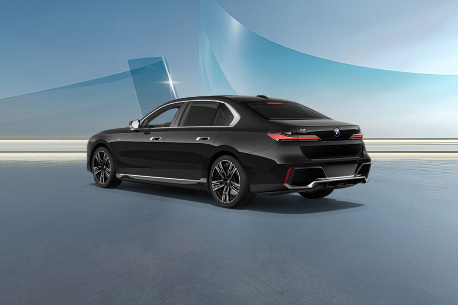 Rear Cross Side View of BMW 7 Series in UAE