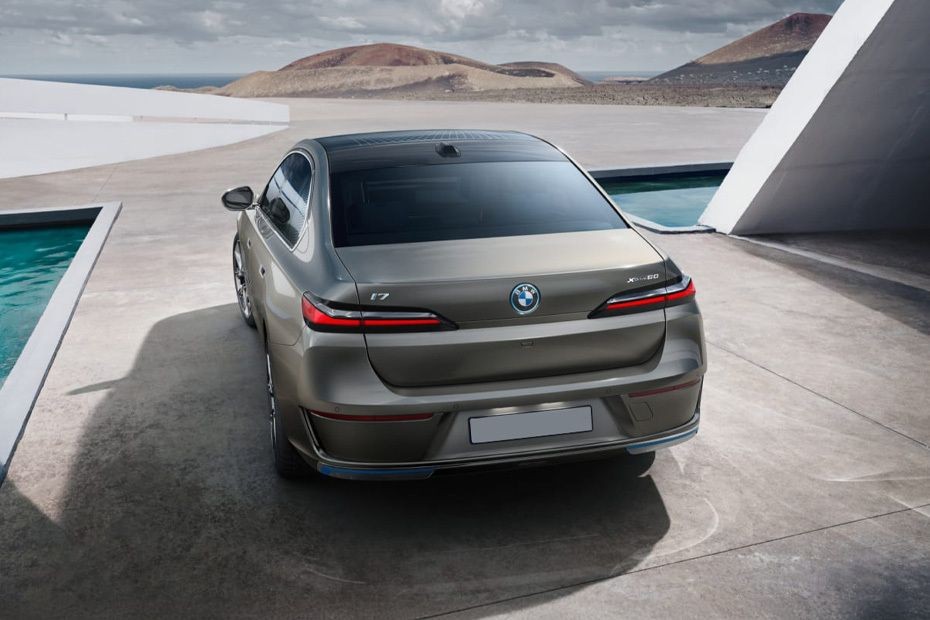 Full Rear View of BMW i7 in UAE