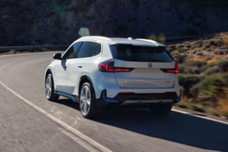Rear Cross Side View of BMW IX1 in UAE
