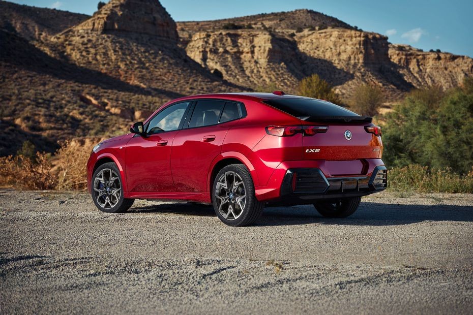 Rear Cross Side View of BMW IX2 in UAE