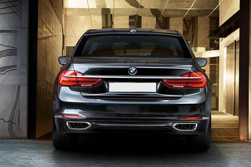 Full Rear View of BMW 7 Series Sedan