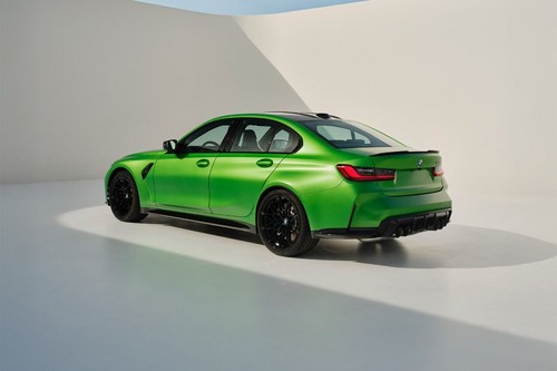 Rear Cross Side View of BMW M3 Sedan