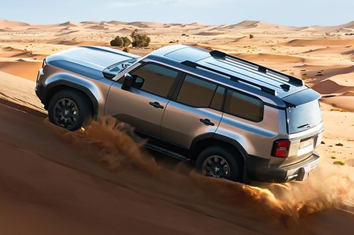 Rear Cross View of Toyota Land Cruiser Prado