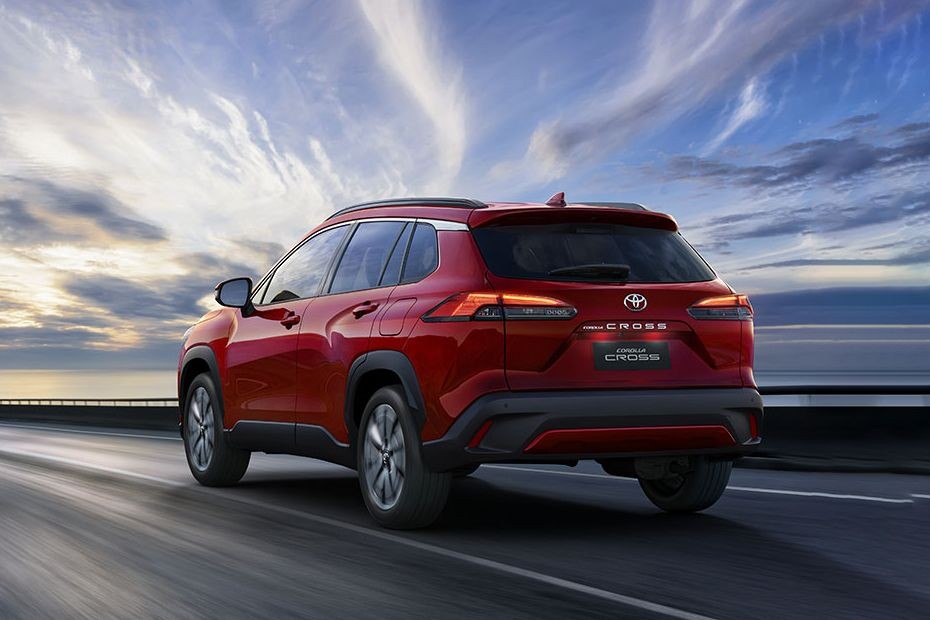 Rear Cross Side View of Toyota Corolla Cross Hybrid (2023-2024) in UAE