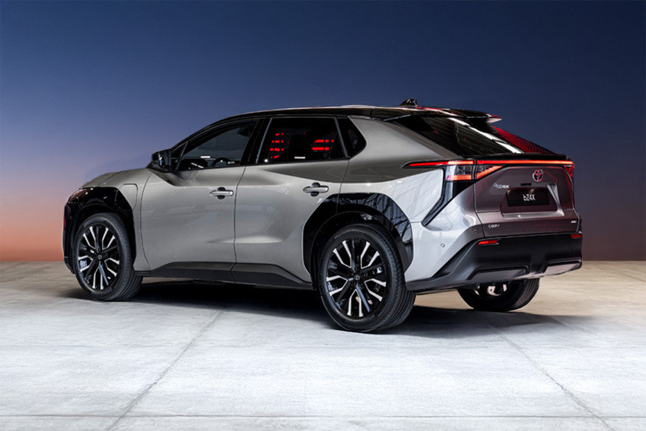 Rear Cross Side View of Toyota bZ4X in UAE