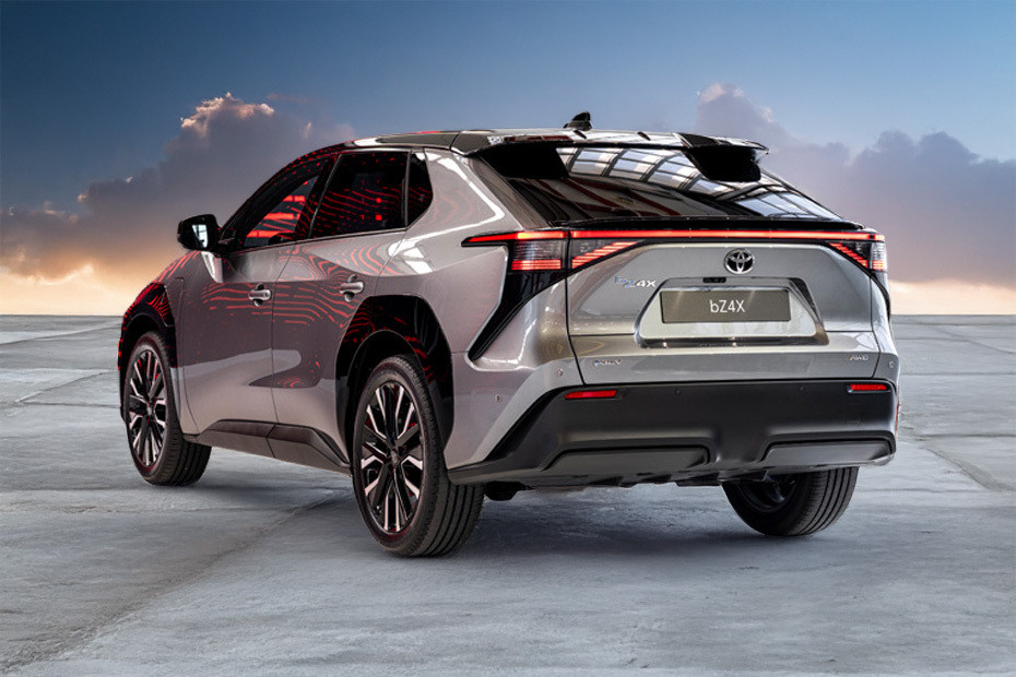 Rear Medium View of Toyota bZ4X in UAE