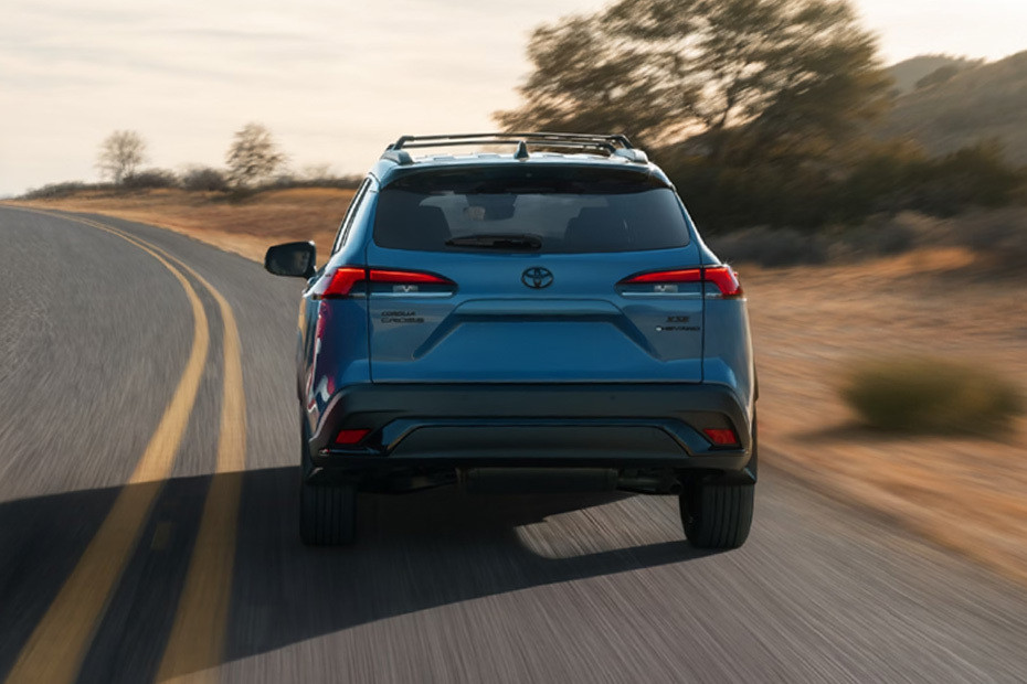 Full Rear View of Toyota Corolla Cross facelift  in UAE