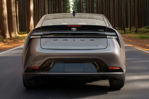 Full Rear View of Toyota Prius