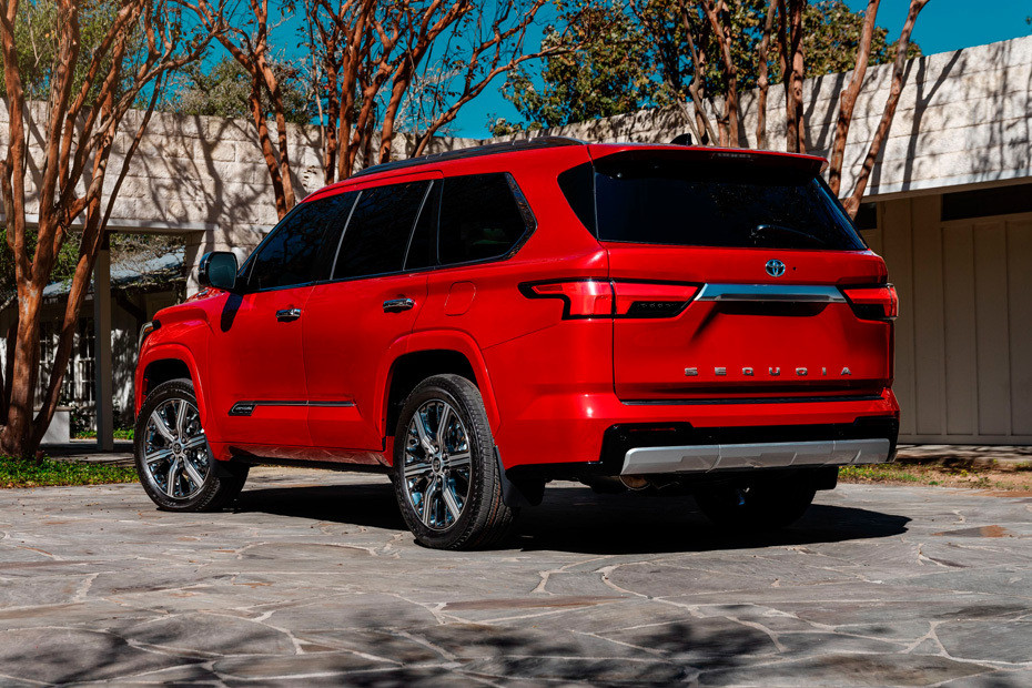 Rear Cross View of Toyota Sequoia in UAE