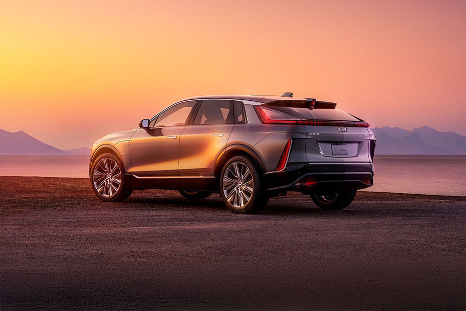 Rear Cross Side View of Cadillac LYRIQ in UAE