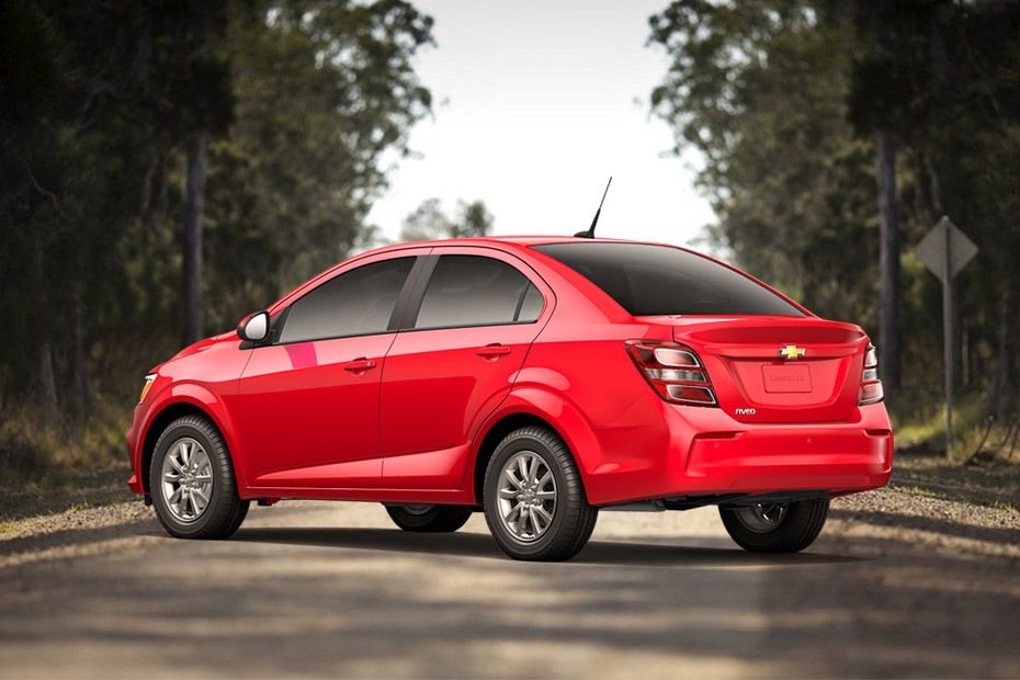 Rear Cross Side View of Chevrolet Aveo in UAE