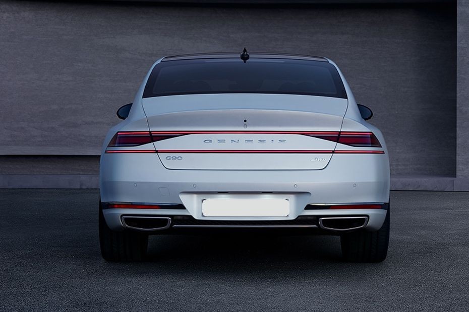 Full Rear View of Genesis G90 in UAE
