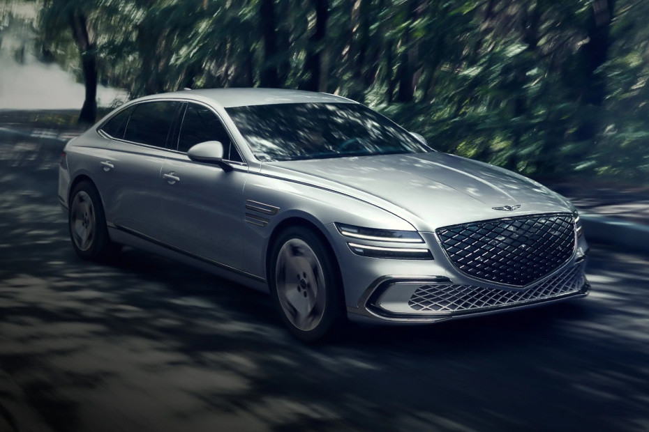 Genesis EV G 80 Front Cross Side View in UAE