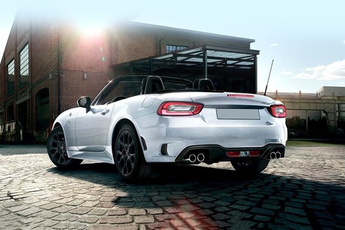 Rear Cross Side View of Abarth 124 Spider
