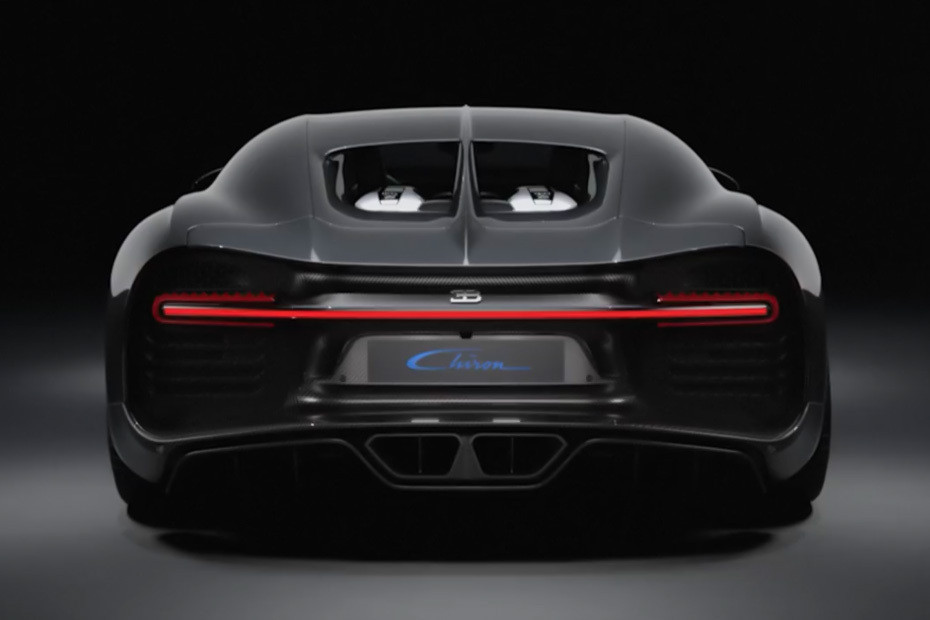Full Rear View of Bugatti Chiron