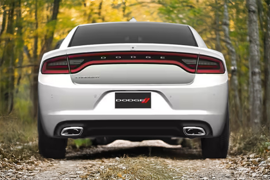 Full Rear View of Dodge Charger in UAE