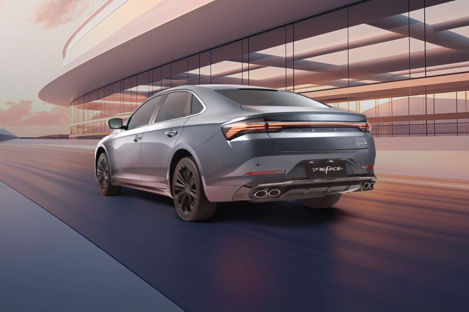 Rear Medium View of Geely Preface in UAE