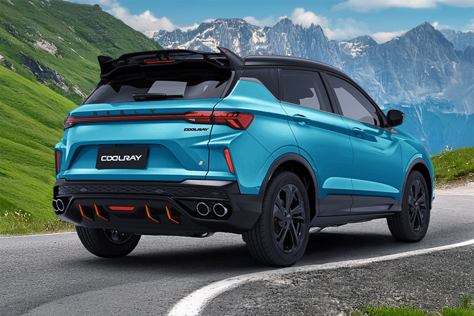 Coolray (2023-2024) Rear angle view in UAE