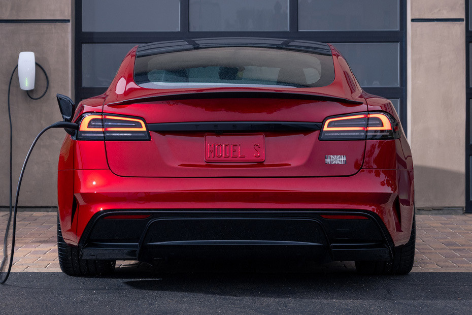 Full Rear View of Tesla Model S
