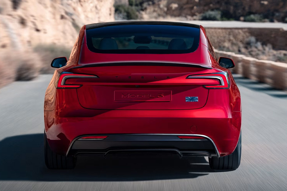 Full Rear View of Tesla Model 3	 in UAE