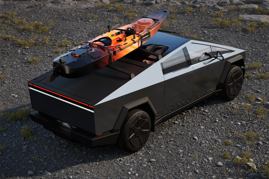 Cybertruck Rear angle view Cybertruck Rear angle view