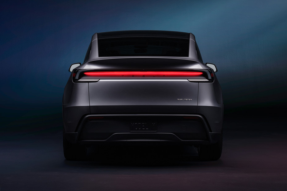 Full Rear View of Tesla Model Y Full Rear View of Tesla Model Y