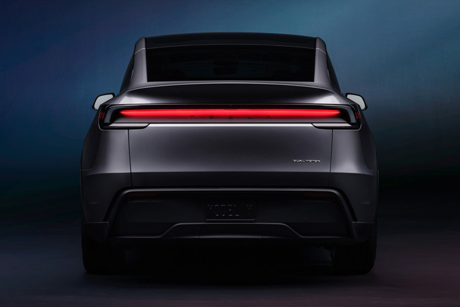 Full Rear View of Tesla Model Y Full Rear View of Tesla Model Y