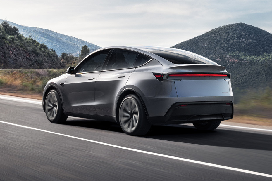 Rear Cross Side View of Tesla Model Y Rear Cross Side View of Tesla Model Y