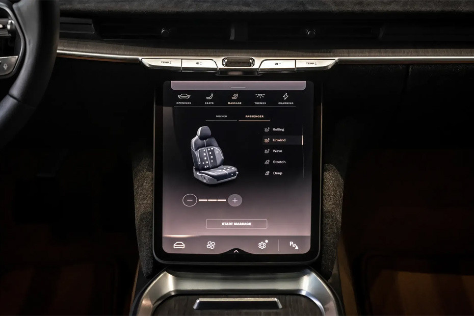 Front AC Controls of Lucid AIR Front AC Controls of Lucid AIR