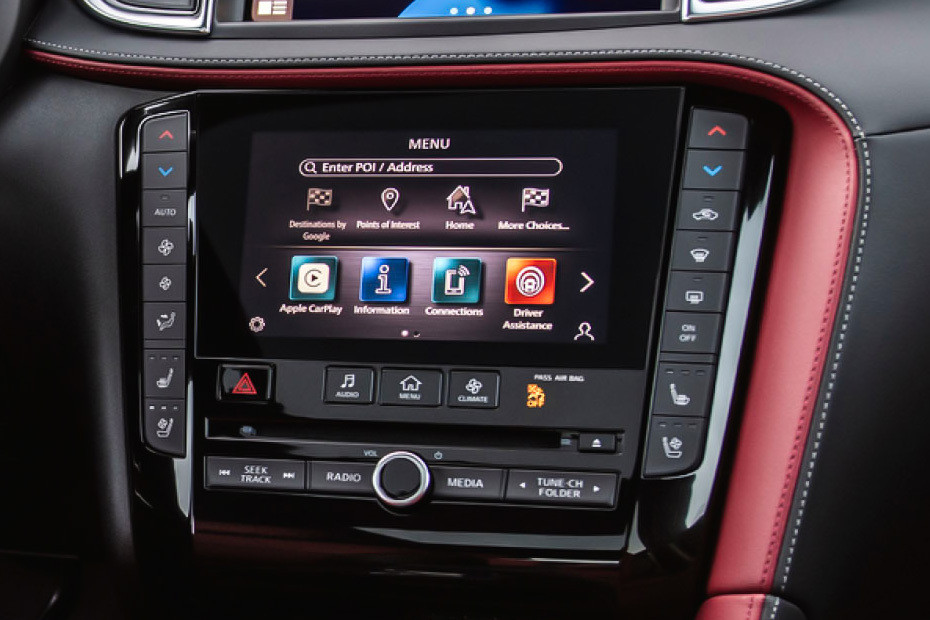 Front AC Controls of Infiniti QX50 in UAE